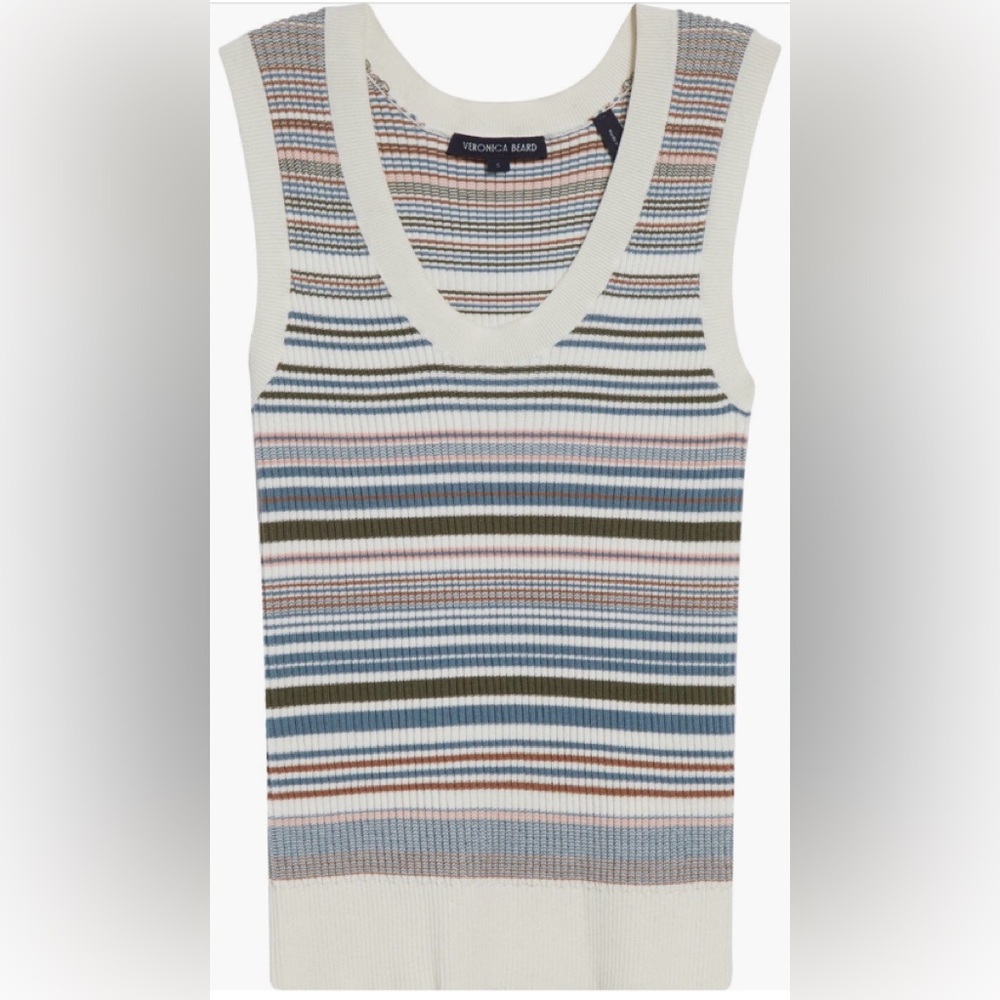 NEW Veronica Beard Women’s Striped Ezinna Sweater Tank Size Large NWT